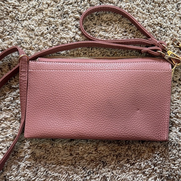 Tan Pink Leather Crossbody Bag - Picture 5 of 5